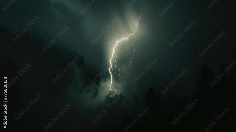 Electrifying lightning bolt. Nature's raw power frozen in dazzling display against the night. Electrifying lightning bolt. Nature's raw power frozen in dazzling display against the night.