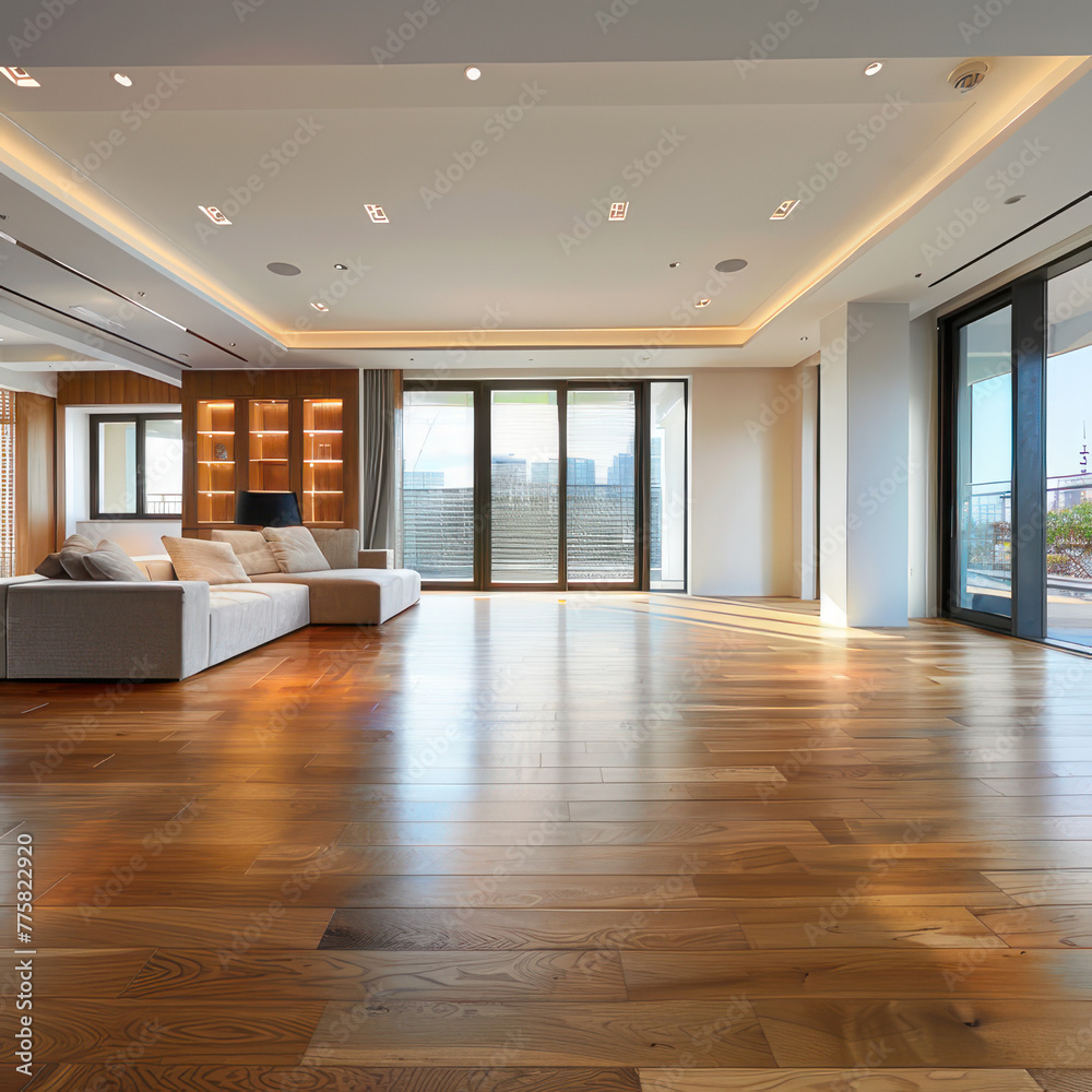 Obraz premium new modern scandinavian loft apartment. 3d rendering 