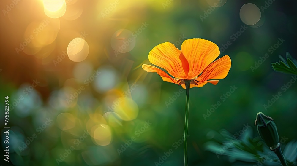 Greeting Card and Banner Design for Social Media or Educational Purpose of National California Poppy Day Background