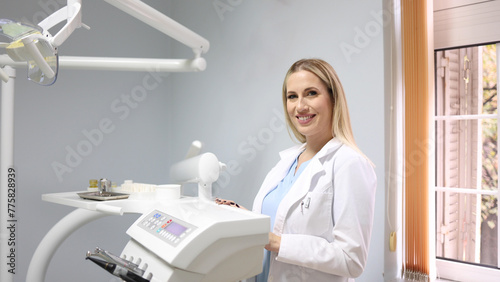 Portrait of a young female dentist