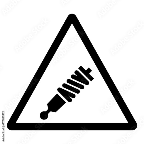 Shock Absorber Symbol Sign, Vector Illustration, Isolated On White Background Label. EPS10