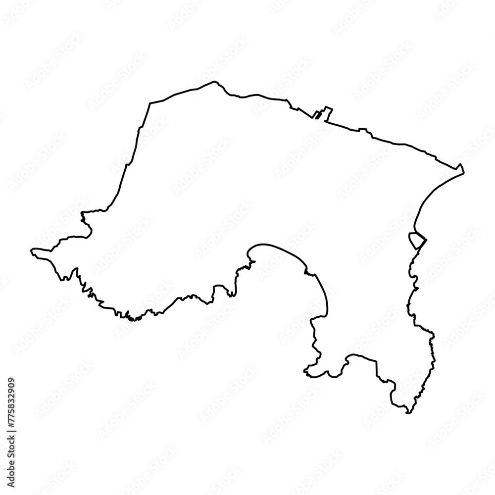 St Brelade parishes map, administrative division of Jersey. Vector illustration.