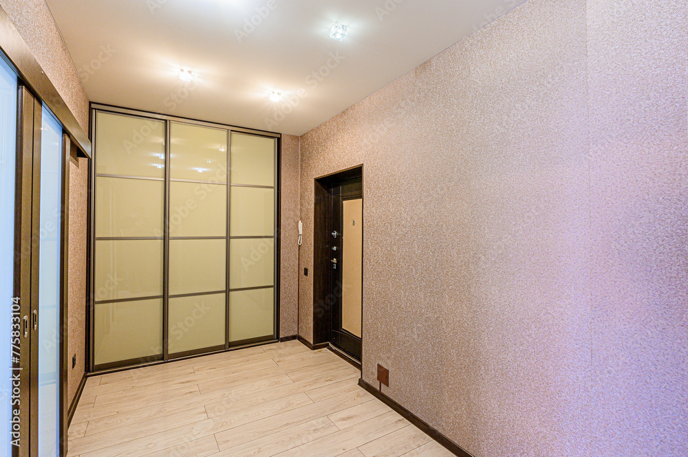 Obraz premium standard room interior apartment. room doors, renovation corridor lobby entrance hall