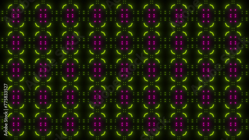Pink and Green Neon Geometric Pattern Background