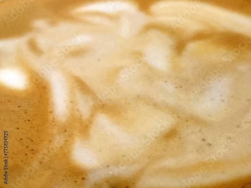 Coffee foam. Texture of coffee foam. Abstract background