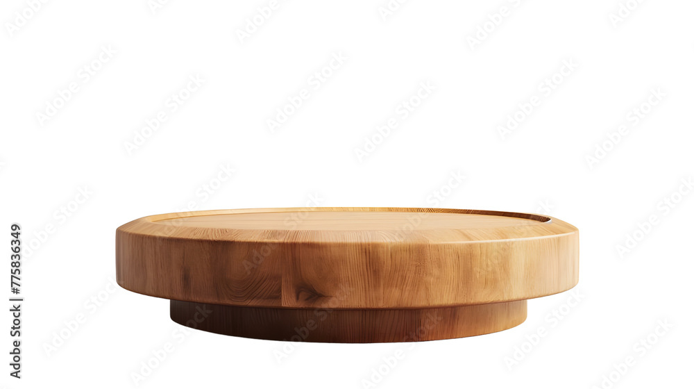 Wooden podium empty for product display isolated on transparent background Wooden podium empty for product display isolated on transparent background