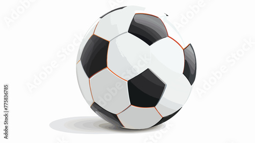Fototapeta Naklejka Na Ścianę i Meble -  Soccer ball. Flat vector isolated on white background