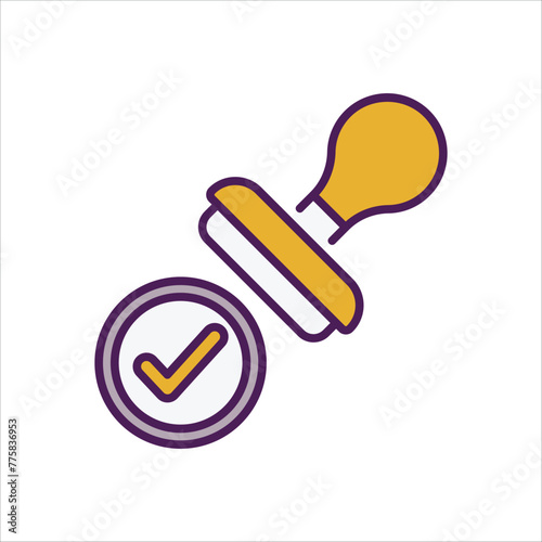 Rubber Stamp icon editable stock vector icon