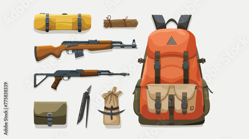 Tourist carbine Camping Equipment icon. Vector illustration