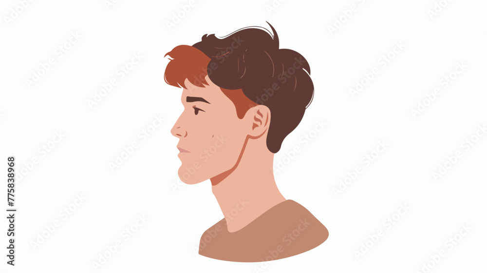 Update Male Profile Flat vector isolated on white background