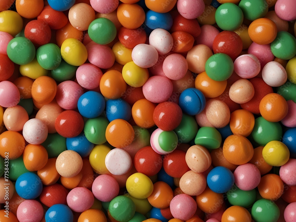 Vibrant Assortment of Unwrapped Candies Vibrant Assortment of Unwrapped Candies