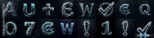 water splash lettering. AI generated illustration