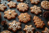 Beautifully Decorated Gingerbread Cookies Ready for the Holidays.