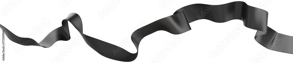 Smooth ribbon isolated on transparent background. 3d render. Smooth ribbon isolated on transparent background. 3d render.