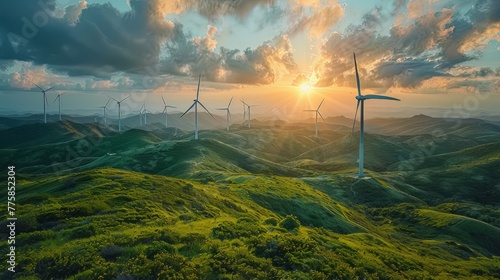 wind turbines in mountains