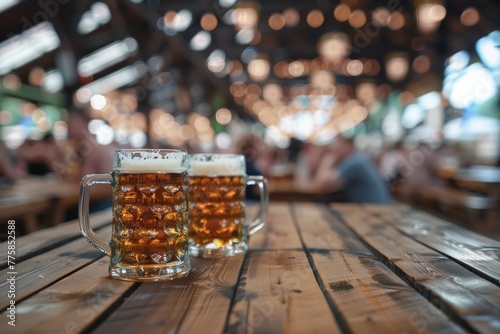 glasses of beer on the table Bavaria Germany