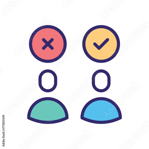 yes or no vector icon