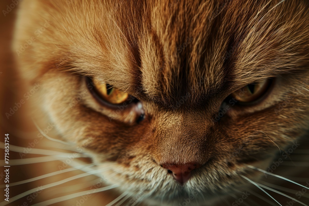 Intimidating Angry cat. Face mouth cry. Generate Ai Intimidating Angry cat. Face mouth cry. Generate Ai