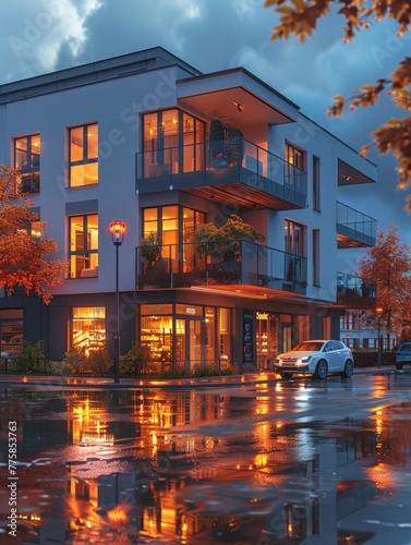 contemporary apartment buil...