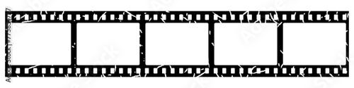 Filmstrip. Seamless film strips on isolated background. Vector blank photo frames. Vintage cinema and photo tape. Retro film strips. Vector EPS 10