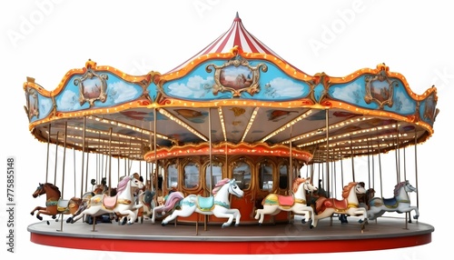 Colorful-Carousel-Amusement-Park-Ride-Fun-Clip- 2