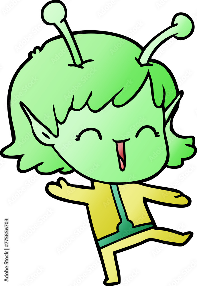 cartoon alien girl laughing cartoon alien girl laughing