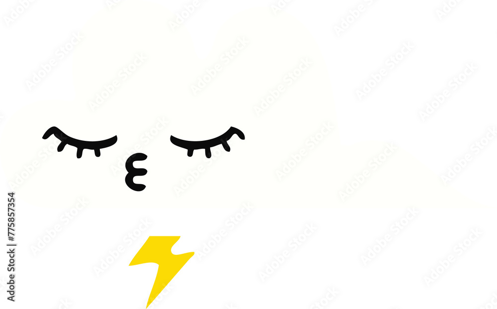 flat color retro cartoon of a thunder cloud flat color retro cartoon of a thunder cloud