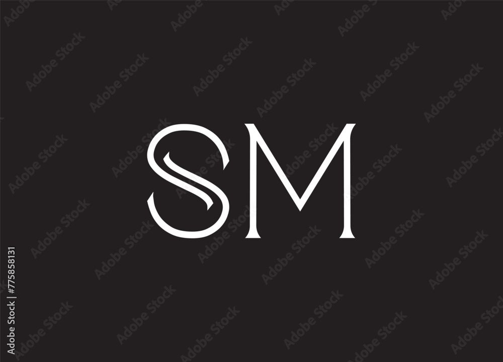 Initial letter SM logo design vector illustration Initial letter SM logo design vector illustration