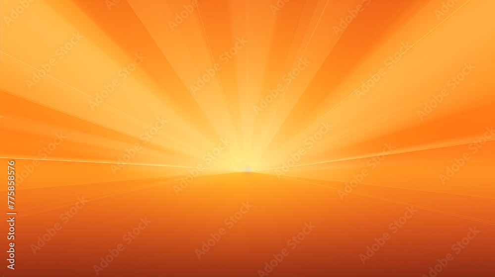 Obraz premium Sunrise Abstract Background with Orange and Yellow Rays