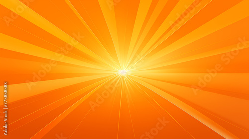 Abstract Sunburst Background in Orange