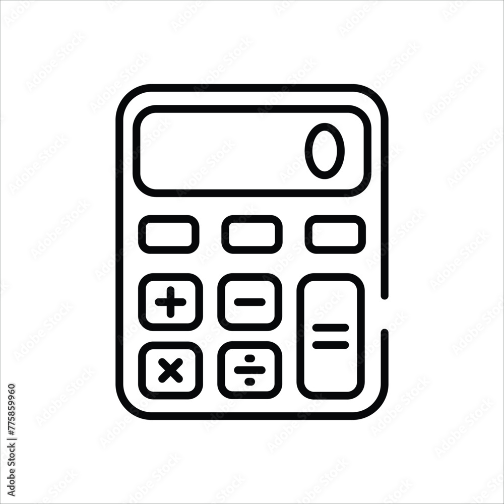 Calculator icon editable stock vector icon Calculator icon editable stock vector icon