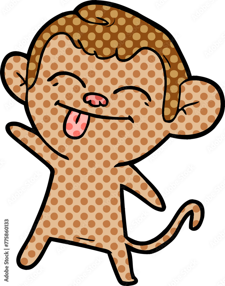 Fototapeta premium funny cartoon monkey