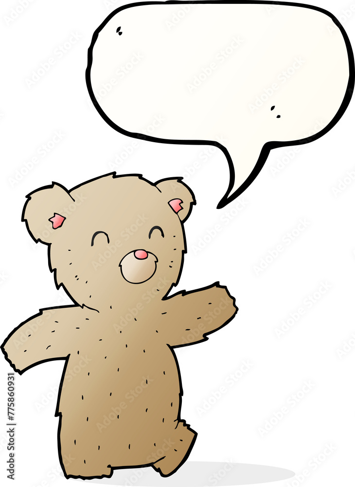 cartoon teddy bear with speech bubble cartoon teddy bear with speech bubble