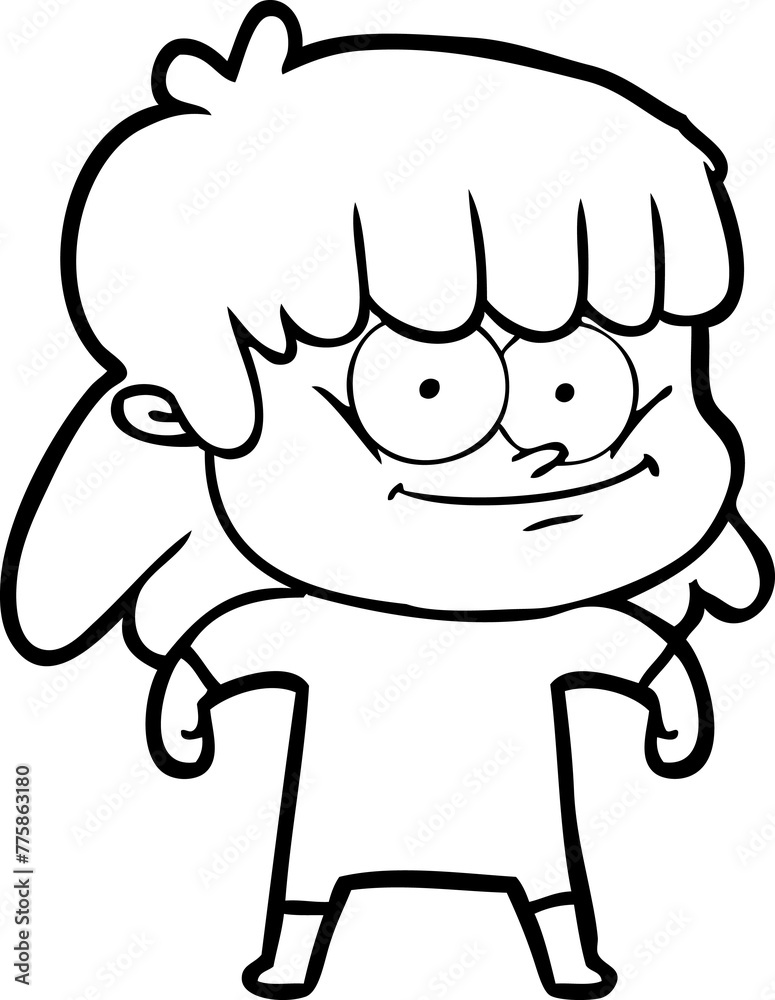 cartoon smiling woman cartoon smiling woman