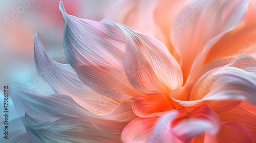 Abstract pastel flower petals, delicate and soft