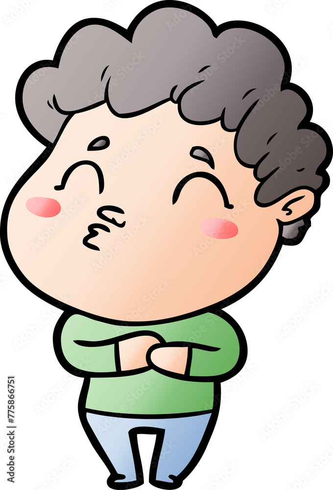cartoon man pouting cartoon man pouting