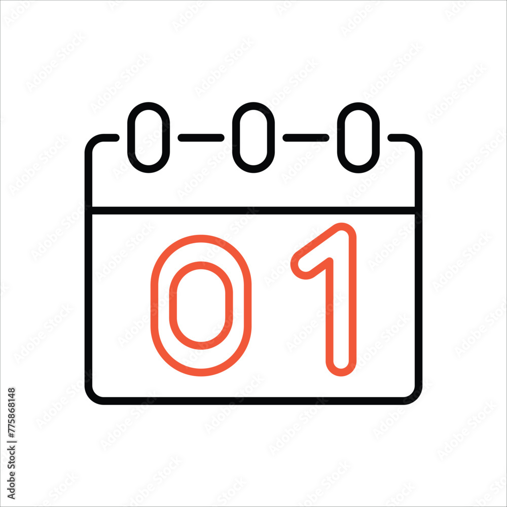 Desk Calendar icon editable stock vector icon Desk Calendar icon editable stock vector icon