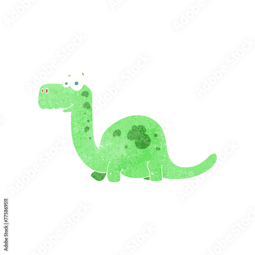 freehand retro cartoon dinosaur © lineartestpilot