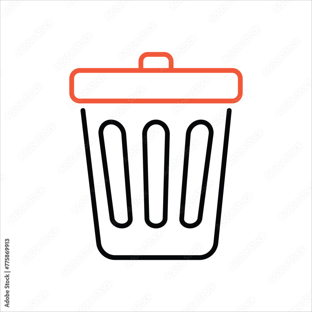 Trash icon editable stock vector icon Trash icon editable stock vector icon