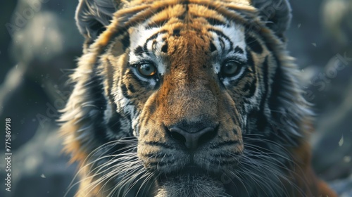 Intense Stare of a Tiger