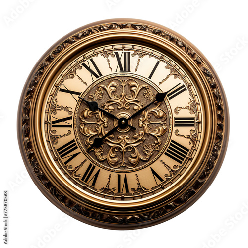 illustration of clock Realistic  Isolated on transparent PNG background  Generative ai