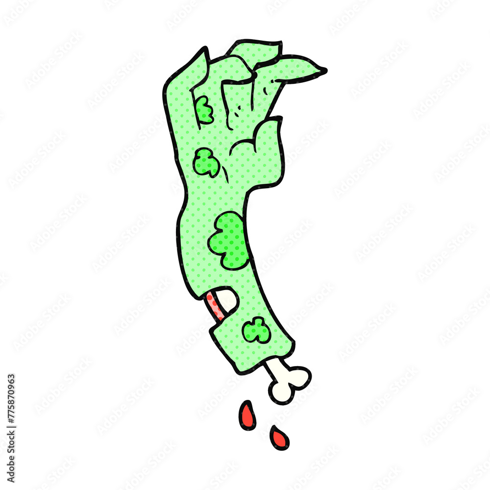 freehand drawn cartoon zombie arm freehand drawn cartoon zombie arm