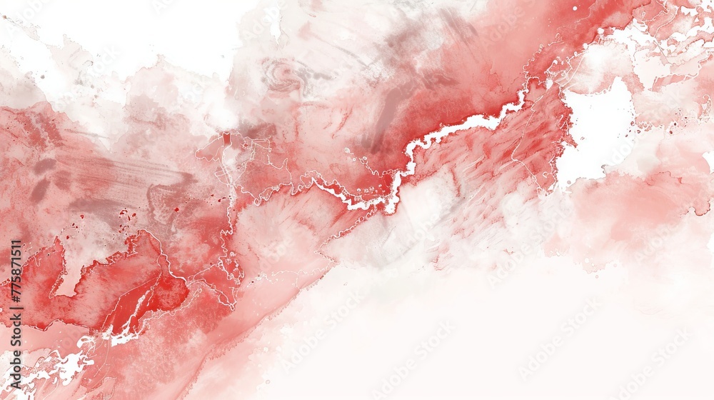 abstract red and white marble texture watercolor