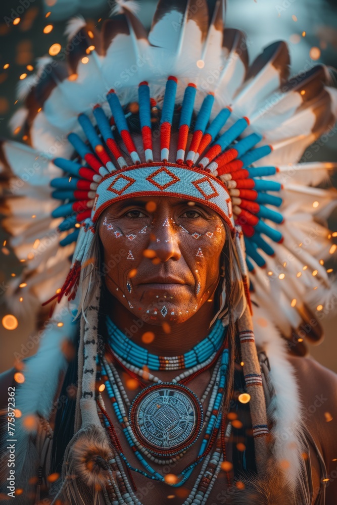 Native American Headdress and Attire