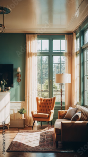Living Room Design  Frames On Wall 