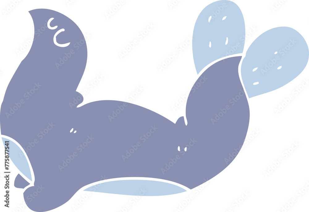 flat color illustration of seal flat color illustration of seal