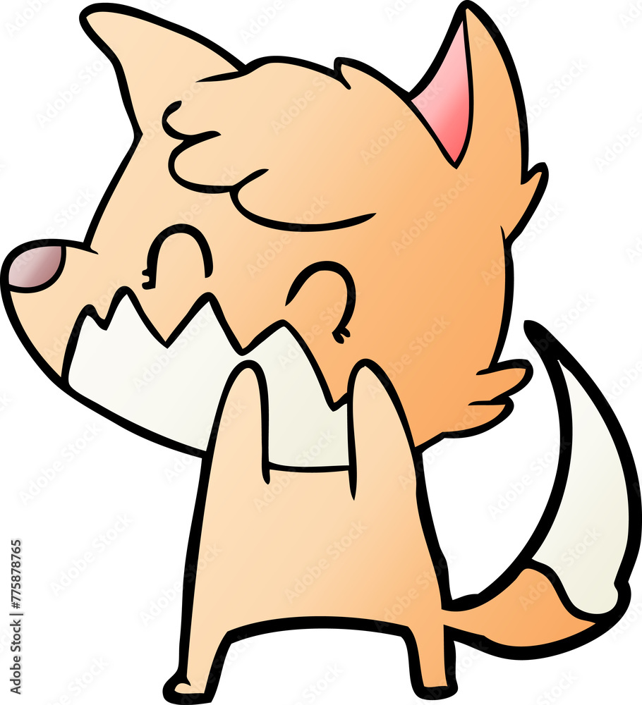 cartoon friendly fox cartoon friendly fox