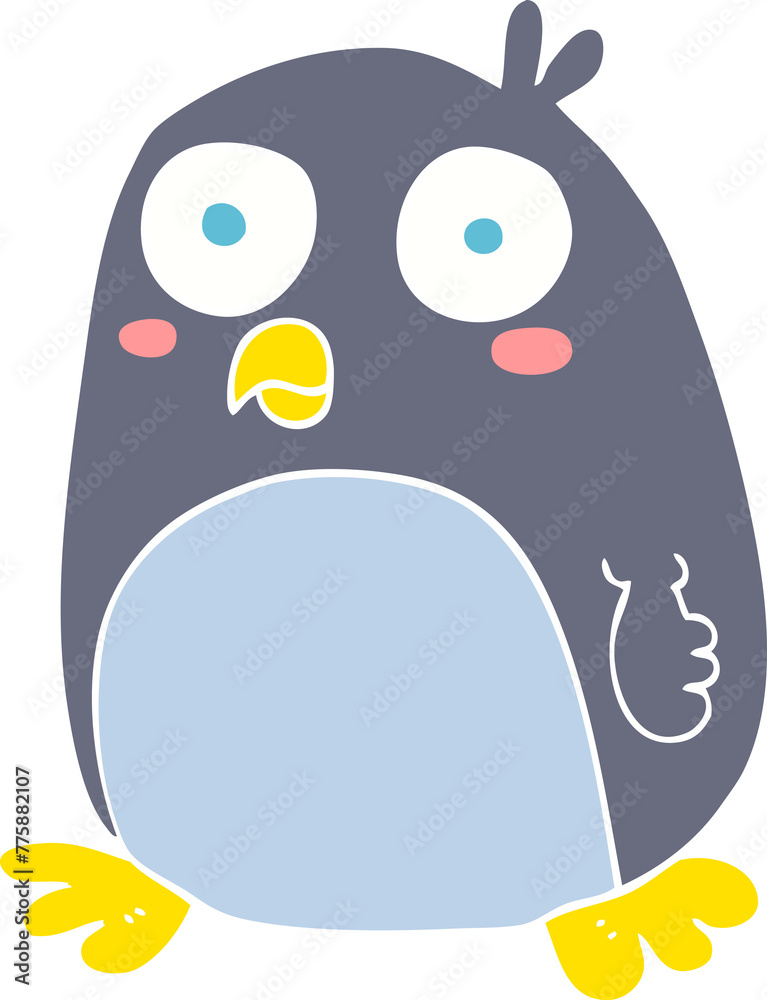flat color illustration of penguin flat color illustration of penguin