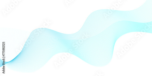 Abstract blue digital blend wave lines and technology background. Modern blue flowing wave lines and glowing moving lines. Futuristic technology and sound wave lines background.