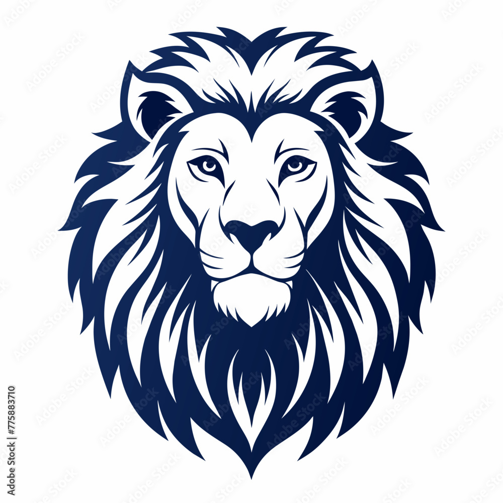 lion---head-silhouette-vector-on-white-background